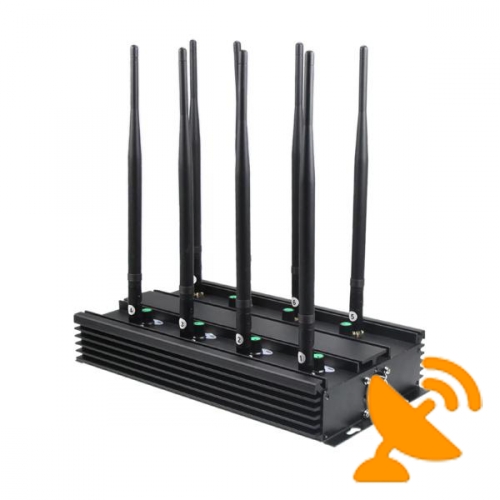 Ultimate 8 Antenna Wireless Signal Jammer Terminator for UHF, VHF, LoJack, Cell Phone, WiFi Bluetooth 2.4G, GPS 60M - Click Image to Close