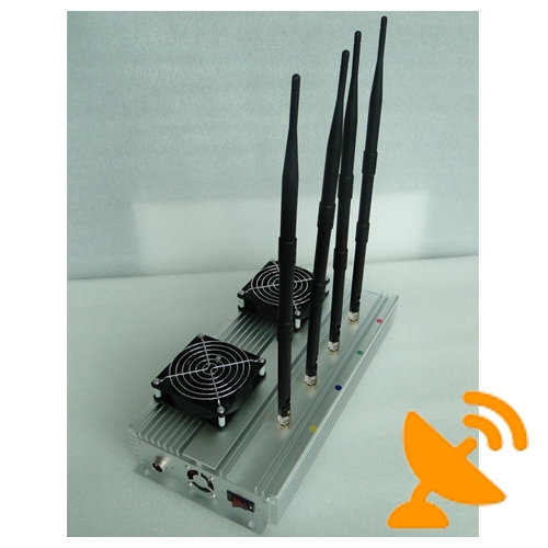 3G CDMA800 GSM900 DCS1800 PHS1900 GSM1900 Signal Jammer Blocker - 120M - Click Image to Close