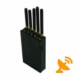 Portable 5 Antenna Cell Phone + GPS + Wifi Signal Jammer Blocker 15M