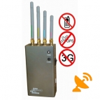 4 Antenna Portable GPS & GSM,CDMA,DCS,PHS,3G Cell Phone Jammer 10M