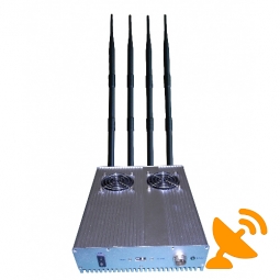 25W High Power 4 Antenna 4G LTE 3G Cell Phone Signal Jammer with Cooling Fan 50M