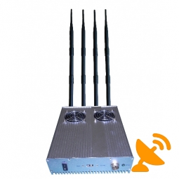 4 Antenna 3G Cell Phone Jammer & WIFI Jammer 50M