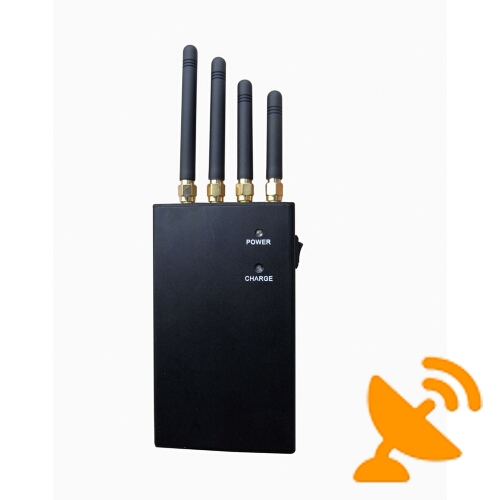 Portable 4 Antenna Cell Phone Jammer & GPS Blocker 20M - Click Image to Close