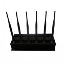 6 Antenna 3G 4G Cell Phone Jammer for Wall Mounted 40M