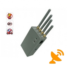 4 Antenna Portable GPS & Wifi & Cell Phone Jammer 15M