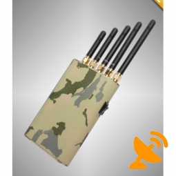 Handheld 5 Antenna Cell Phone Jammer GPS Jammer Wifi Jammer 15M