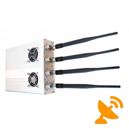Adjustable 4 Antenna Cell Phone Jammer for 2G 3G & GPS Signal 25M