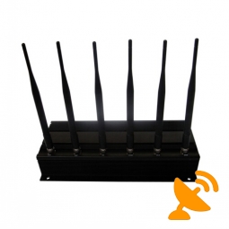 6 Antenna 3G 4G Cell Phone Jammer for Wall Mounted 40M