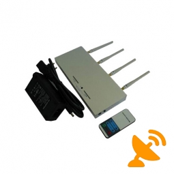 High Power 4 Antenna Cell Phone Signal Jammer with Remote Control 30M