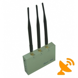 3 Antenna Cell Phone Jammer (GSM CDMA DCS PHS 3G) with Remote Control 20M