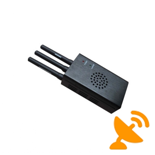 High Power Portable 3 Antenna 3G GSM CDMA DCS PCS Signal Cellular Phone Jammer Blocker 10M - Click Image to Close