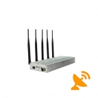 5 Antenna UHF Audio Jammer & 3G Cell Phone Signal Blocker 20M
