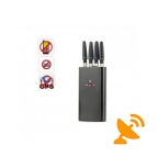 Portable 4 Antenna Mini GPS Cell Phone Jammer Blocker 10M