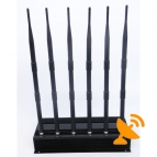 6 Antenna Wifi & UHF & VHF & 3G Cell Phone Signal Jammer 40M
