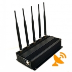 High Power 5 Antenna 3G GSM CDMA DCS PCS Mobile Phone Signal Jammer 40M