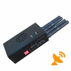 Handheld 4 Antenna Mobile Phone & Wifi 2.4G Jammer with Cooling Fan 15M