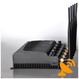 Adjustable 5 Antenna Cell Phone Jammer 3G GSM CDMA DCS PHS Signal 40M