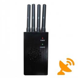 High Power Portable 4 Antenna 3G 4G Wimax Cell Phone Jammer 15M