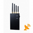 Portable 4 Antenna Cell Phone Jammer & GPS Blocker 20M