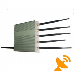 15W 6 Antennas Desktop Cell Phone & GPS & Wifi Jammer 40M