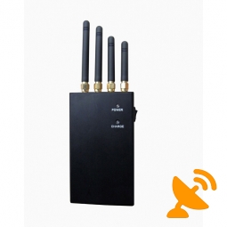 Portable 4 Antenna Cell Phone Jammer & GPS Blocker 20M