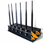 6 Antenna Adjustable High Power Mobile Phone & Wifi & UHF 400MHz-470MHz Jammer 50M