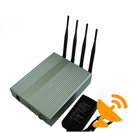 4 Antenna Mobile Phone Jammer with Remote Control 40M - Click Image to Close