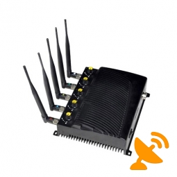 Adjustable 5 Antenna 3G 4G WIMAX Cell Phone Jammer 40M