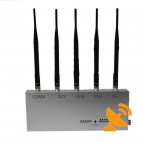 Remote Control 5 Antenna 3G GSM CDMA DCS PCS Cell Phone Signal Jammer 20M