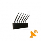 Desktop 6 Antennas Cell Phone & GPS & Wifi Signal Jammer Blocker 20M