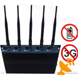 3G Adjustable 5 Antenna Cell/Mobile Phone Signal Jammer 25M