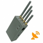 Portable High Power 4 Antenna 3G Cell Phone Signal Jammer Blocker 15M