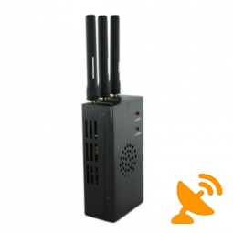 Portable 3 Antenna Cell Phone & Wireless Video & Wifi Jammer Blocker with Cooling Fan 15M