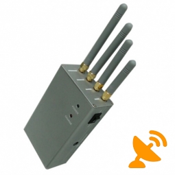 Portable High Power 4 Antenna 3G Cell Phone Signal Jammer Blocker 15M