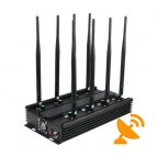 Ultimate 8 Antenna Wireless Signal Jammer Terminator for UHF, VHF, LoJack, Cell Phone, WiFi Bluetooth 2.4G, GPS 60M