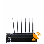 High Power Desktop 6 Antennas 3G Cell Phone & GPS & RF Jammer 40M