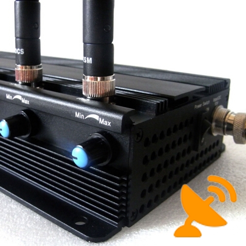 6 Antenna 3G 4G(Lte + Wimax) Cell Phone Jammer Adjustable High Power 40M - Click Image to Close