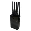 Portable 5 Antenna 3G Cell Phone Jammer + UHF Jammer + Wifi Blocker with Cooling Fan 20M