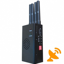 High Power 4 Antenna Portable GPS & Cell Phone Signal Jammer 20M