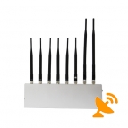 8 Antenna High Power Cell Phone & Wifi & GPS & VHF & UHF Walkie Talkie Jammer 40M