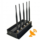 High Power 5 Antenna Desktop GPS & Cell Phone Signal Jammer 40M