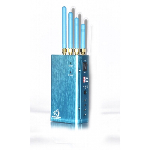 High Power Portable 4 Antenna Blue GPS Jammer GPS L1 L2 L3 L4 L5 15M