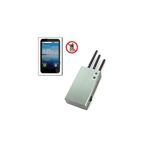 Portable 3 Antenna Cellular Phone Signal Jammer 10M