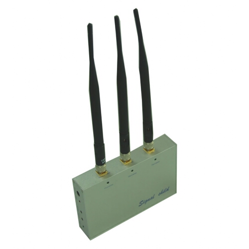 3 Antenna Cell Phone Jammer (GSM CDMA DCS PHS 3G) with Remote Control 20M