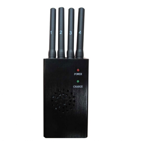 High Power Portable 4 Antenna 3G 4G Lte Cell Phone Jammer 15M