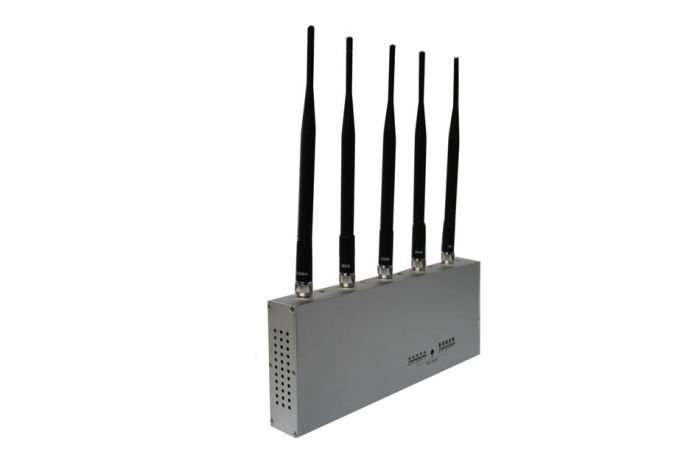 Remote Control 5 Antenna 3G GSM CDMA DCS PCS Cell Phone Signal Jammer 20M