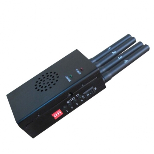 High Power Portable 4 Antenna 3G 4G Wimax Cell Phone Jammer 15M