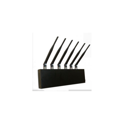 Desktop 6 Antennas Cell Phone & GPS & Wifi Signal Jammer Blocker 20M