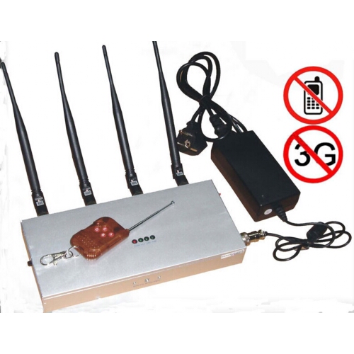4 Antenna Mobile Phone Signal Jammer with Remote Control 30M