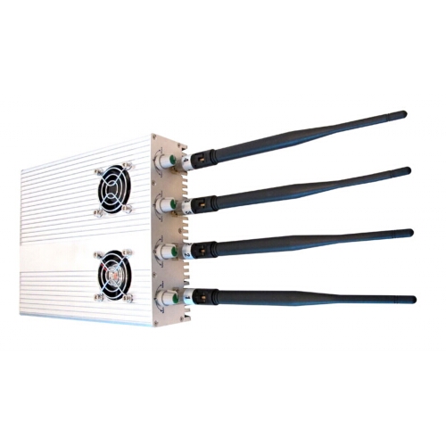 Adjustable 4 Antenna Cell Phone Jammer for 2G 3G & GPS Signal 25M